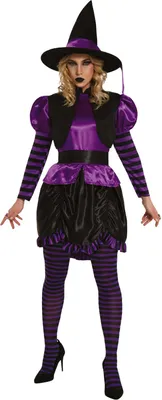 Produktbild von lila Hexen Kostüm für Damen, Größe:M