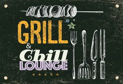 Produktbild von vianmo Holzschild 20x30 cm Grill & Chill Fleisch Grillen