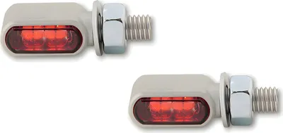 Produktbild von HIGHSIDER CNC LED Rück-, Bremslicht, Blinker LITTLE BRONX, silber, getönt, E-, Paar