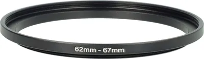 Produktbild von vhbw Step-Up-Ring Adapter 62mm - 67mm für Kamera Objektiv - Filteradapter, Metall Schwarz