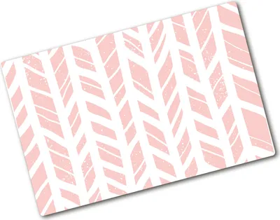 Produktbild von Tulup Glas Herdabdeckplatte - 80x52 cm - Glaskeramikkochfeld-Abdeckung Spritzschutz Glasabdeckplatte - Einteilig - Sonstige - Fischgrätenmuster - Rosa