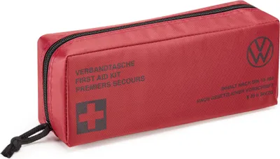 Produktbild von Volkswagen 6R0093108B Verbandtasche Erste Hilfe DIN 13164 Verbandskasten, rot, mit VW Logo