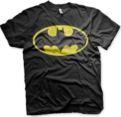 Produktbild von Batman Distressed Logo T-Shirt - X-Large - Black