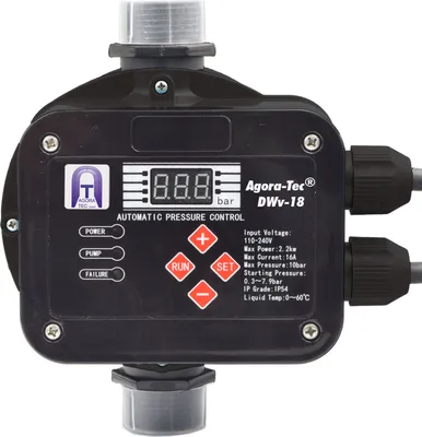 Produktbild von Agora-Tec® Pumpen Steuerung Druckschalter Durchflusswächter  AT-DWv-18 verkabelt - , gut