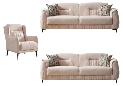 Produktbild von Sofa Set Pasto, Beige Stellvariante 3+2+1