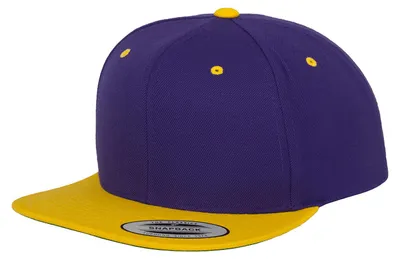 Produktbild von Yupoong - "Classic" Snapback Mütze FK1774 (Einheitsgröße) (Violett/Gold)