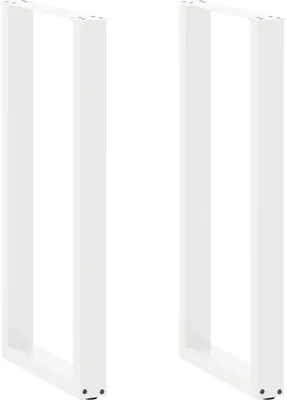 Produktbild von "2026 Aktion"Bartischbeine CLORIS - U-Form 2 Stk. - modernes Design - Weiß 40x(100-101)cm Stahl DE991122 - Tischbeine