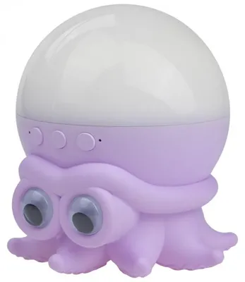 Image de Lampe de table LED RGB violette pour la nuit, 10 W, plastique, dimensions : 13,6 x 12,2 x 12,2 cm, IP20, Mary's