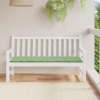 Produktbild von vidaXL Gartenbank-Auflage Blattmuster 150x50x4 cm Oxford-Gewebe