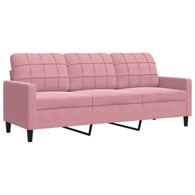 Produktbild von vidaXL 3-Sitzer-Sofa Rosa 180 cm Samt