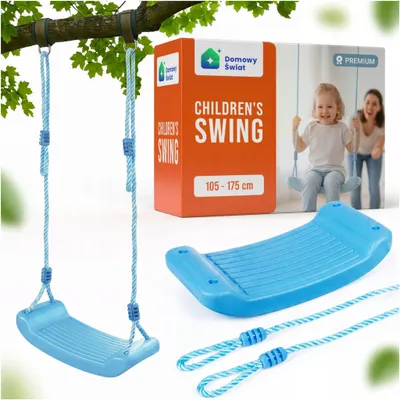 Produktbild von Gartenschaukel Für Kinder – Brett, Bank, Seilschaukel, 50 Kg, Blau