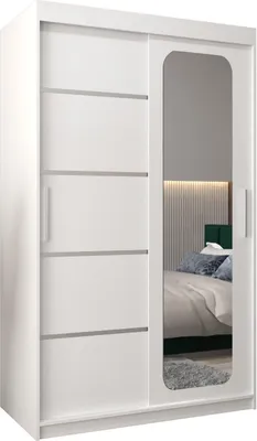 Produktbild von MEBLE KRYSPOL Promo 2120 Schlafzimmerschrank zwei Schiebetüren - Mattweiß