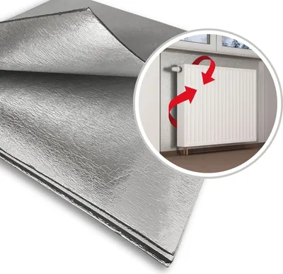 Immagine prodotto di Pannelli isolanti per radiatori Isolamento Isolamento Tappetino isolante Ritenzione di calore per radiatori/finestre, tetto, pavimento - polistirene polistirene XPS con film PET 5m²