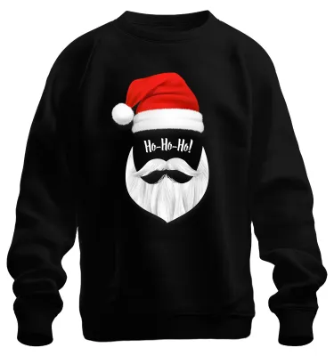 Immagine prodotto di Ho Ho Ho Babbo Natale - Regalo di Natale Maglione di Natale Unisex, Nero, XL