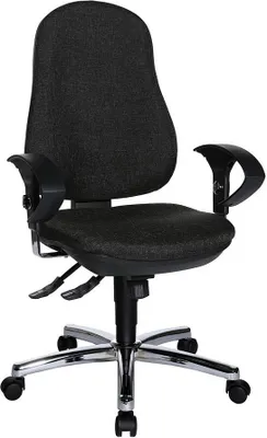 Produktbild von Topstar Bürostuhl Support ®Syncro Deluxe, 8559U G22 anthrazit, chrom Stoff