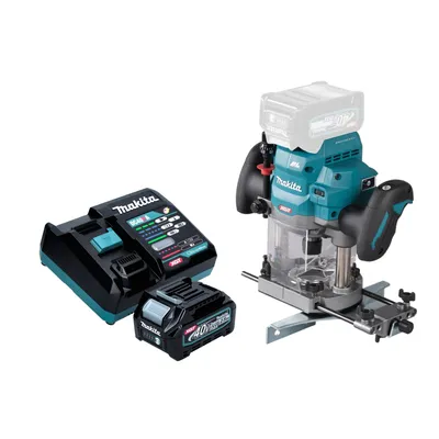 Produktbild von Makita RP 001 GD101 Akku Oberfräse 40 V max. 12 mm Brushless + 1x Akku 2,5 Ah + Ladegerät