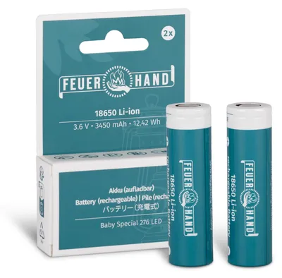 Image de Feuerhand Accu Li-Ion pour Baby Special 276 LED (pack de 2, 18650 - 3,6 V, 3450 mAh)