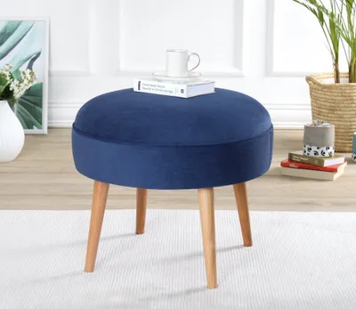 Produktbild von Hanah Home, Romley - Dark Blue, Sitzpuff, Dunkelblau, 52 x 52 x 44 cm