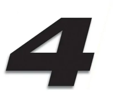 Produktbild von Rennnummern Schwarz 4