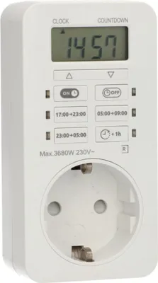 Produktbild von Unitec Zeitschaltuhr Greenline digital weiß