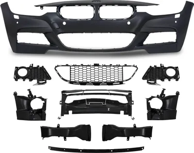 Produktbild von Front Stoßstange Schürze Gitter Spoiler Sport Look für BMW 3er F30 LCI Facelift