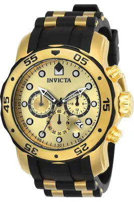 Produktbild von Invicta Pro Diver - SCUBA 17885 Herrenuhr - Quarzwerk - Edelstahl mit goldenem Zifferblatt - 48 mm