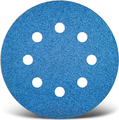 Produktbild von MENZER Blue Klett-Schleifscheiben, 125 mm, 8-Loch, f. Exzenterschleifer, Zirkonkorund (25 Stk.) K120
