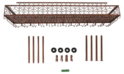 Image de Casier à bouteilles, hauteur réglable, design moderne, bronze