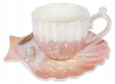 Productafbeelding van Ceramic Cup 220ml Parel Gloss Glamour Roze Voor Koffie Thee Roze