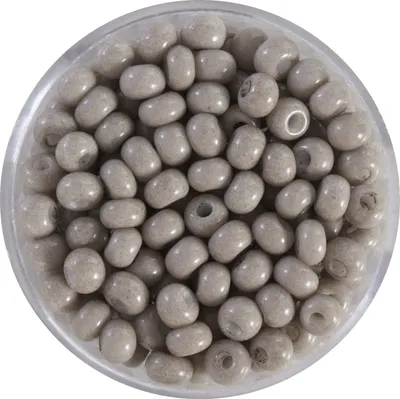 Produktbild von Rocailles, satte Farben, 4,5mm Hellgrau