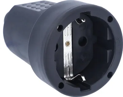 Obrázok produktu pre as-Schwabe PVC ochranná kontaktná spojka čierna Schuko max. 1,5mm² 230V 16A IP20