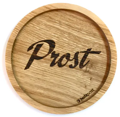 Produktbild von Holzuntersetzer "Prost"