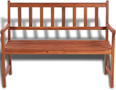 Imagen del producto de Banco de jardín de 120 cm, fabricado en madera de acacia maciza