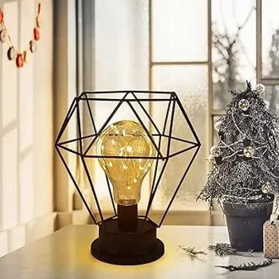 Produktbild von Yuragim Kabellose Vintage LED Schreibtischlampe Schwarz
