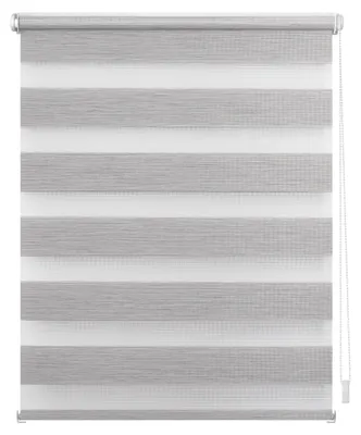 Produktbild von Lichtblick Doppelrollo blickdicht ohne Bohren Klemmbar, Anschraubbar Hellgrau 70 cm x 150 cm (B x L)