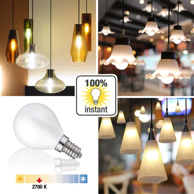 Produktbild von LED Glühbirne Birne Leuchtmittel Lampe E14 Warmweiß 2700 K, 4,5 W, matt 1 Stück