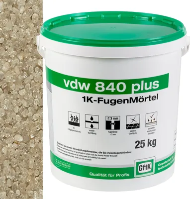 Produktbild von VDW 840 Plus 1K Fugenmörtel, natur, 25 Kg