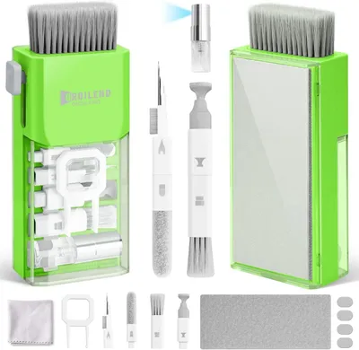 Produktbild von Tastatur Reinigungsset - All-in-1 Screen Cleaner Kit - Keyboard Cleaner - Laptop Cleaner - Tablet, PC-Monitor, Kamera - Hellgrün