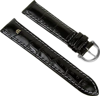 Produktbild von Maurice Lacroix Uhrarmband Leder Krokooptik schwarz 20mm 16216S