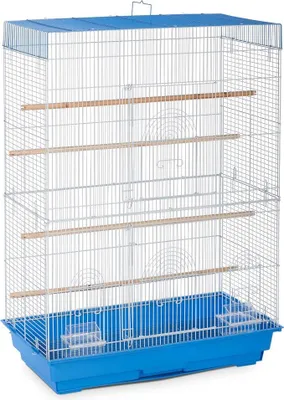 Obrázok produktu pre Klietka pre vtáky, modrá/biela