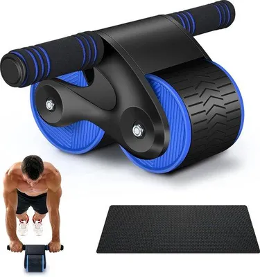 Produktbild von Famanu Abdominal Roller mit stabilen Doppelrädern - Fitnessgerät für effektives Bauchtraining