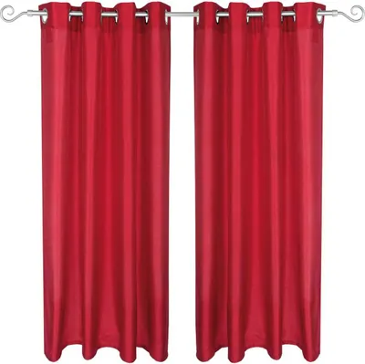 Produktbild von Blickdichter Dekoschal mit Ösen ( Innen Durchmesser ca. 4cm ) im 2er Pack, Fertiggardine Alessia in vielen Größen und Farben