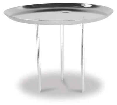 Adventsteker ohne Dorn, Metall, 10 cm, 4 Stück, silber