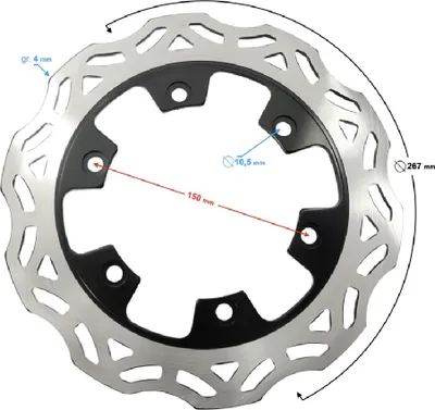 Immagine prodotto di Disco freno anteriore Hyper 125