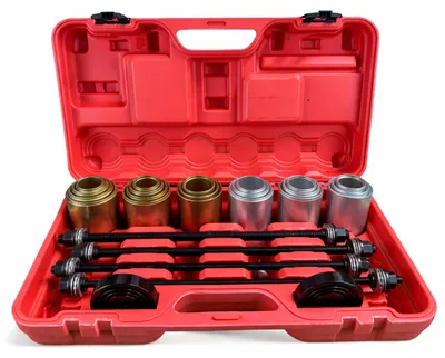 Immagine prodotto di Set-kit estrattore cuscinetti ruota e boccole, utensili per espulsione assiali, strumenti per smontaggio 27 pezzi Gebo Tools