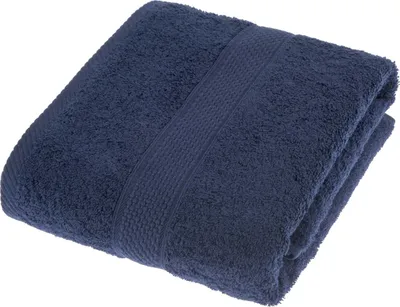 Produktbild von HOMESCAPES Frottee Duschtuch 100% Baumwolle Handtuch 70x130cm – dunkelblau