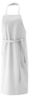 Produktbild von Latzschürze B 80 x L 100 cm weiß : weiß : 65% Polyester 35% Baumwolle 20
