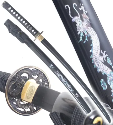 Produktbild von Danzan Katana aus schwarzem Drachenholz, japanisches Schwert Katana Säbel – Klinge aus schwarzem Holz