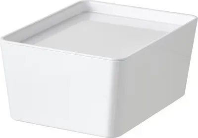 Produktbild von KUGGIS Ikea Box mit Deckel, weiß, 13x18x8