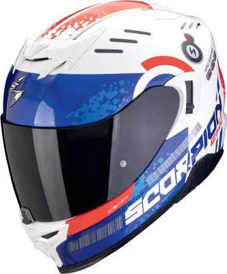 Produktbild von SCORPION EXO-520 EVO AIR TITAN Integralhelm S in blau/rot/weiß
